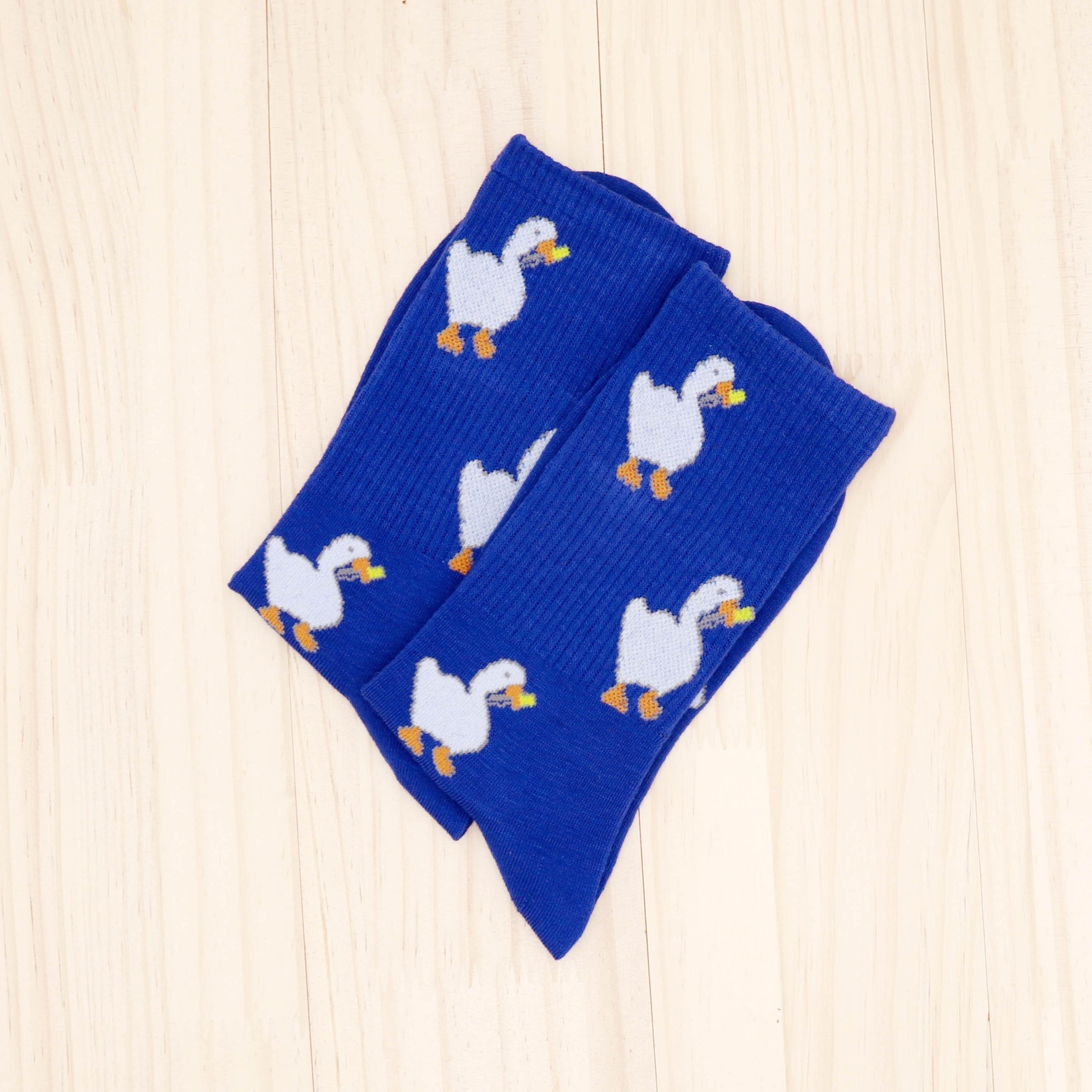 Duck Pattern Elastic Mid Tube Socks Women's Stockings