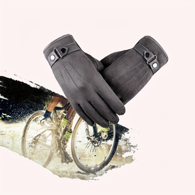 Winter Motorcycle Riding Gloves Touch Screen Windproof Warm Gloves