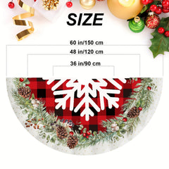1pc Christmas Tree Skirts Farmhouse Decorations