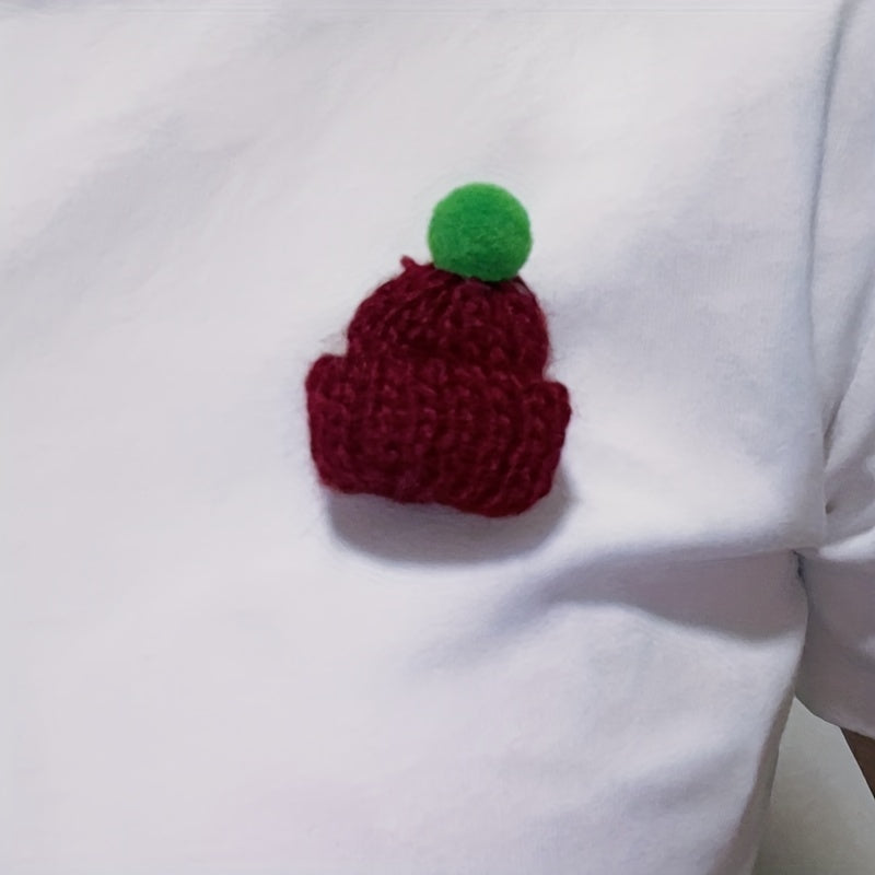 5pcs Christmas Mini Hats Decorative Woolen DIY Hair Clips Ornaments