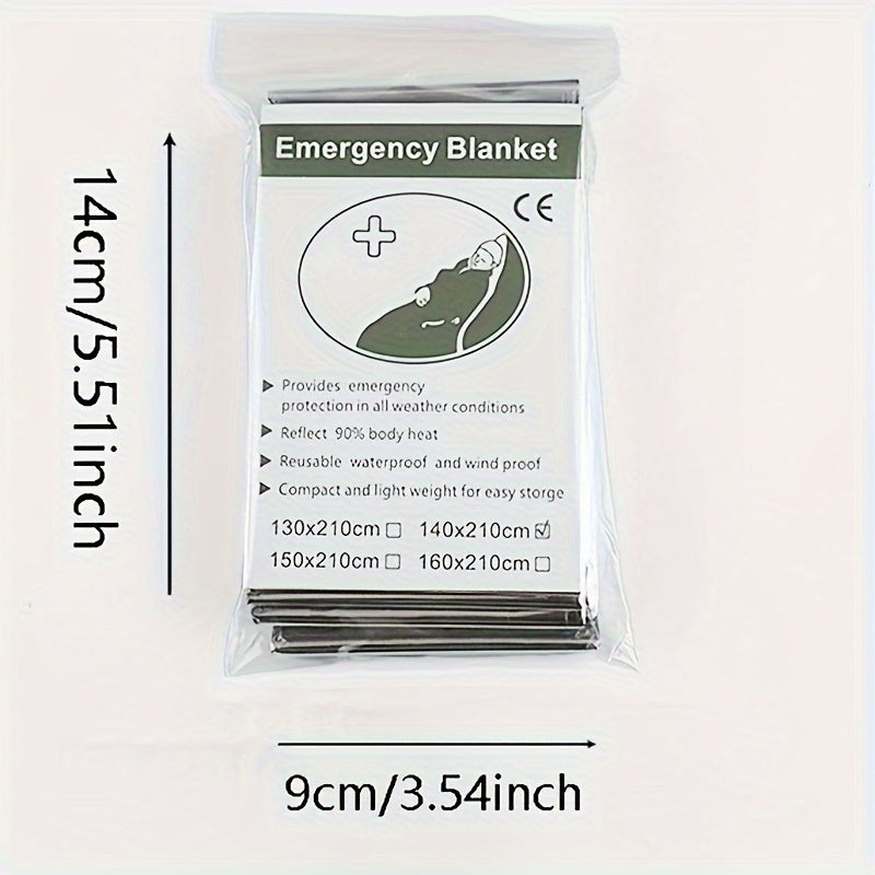 5pcs First Aid Blanket Portable Field Rescue Cold-proof Insulation Blanket