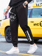 Anime Handsome Boy Drawstring Sweatpants Loose Fit Casual Joggers for Men