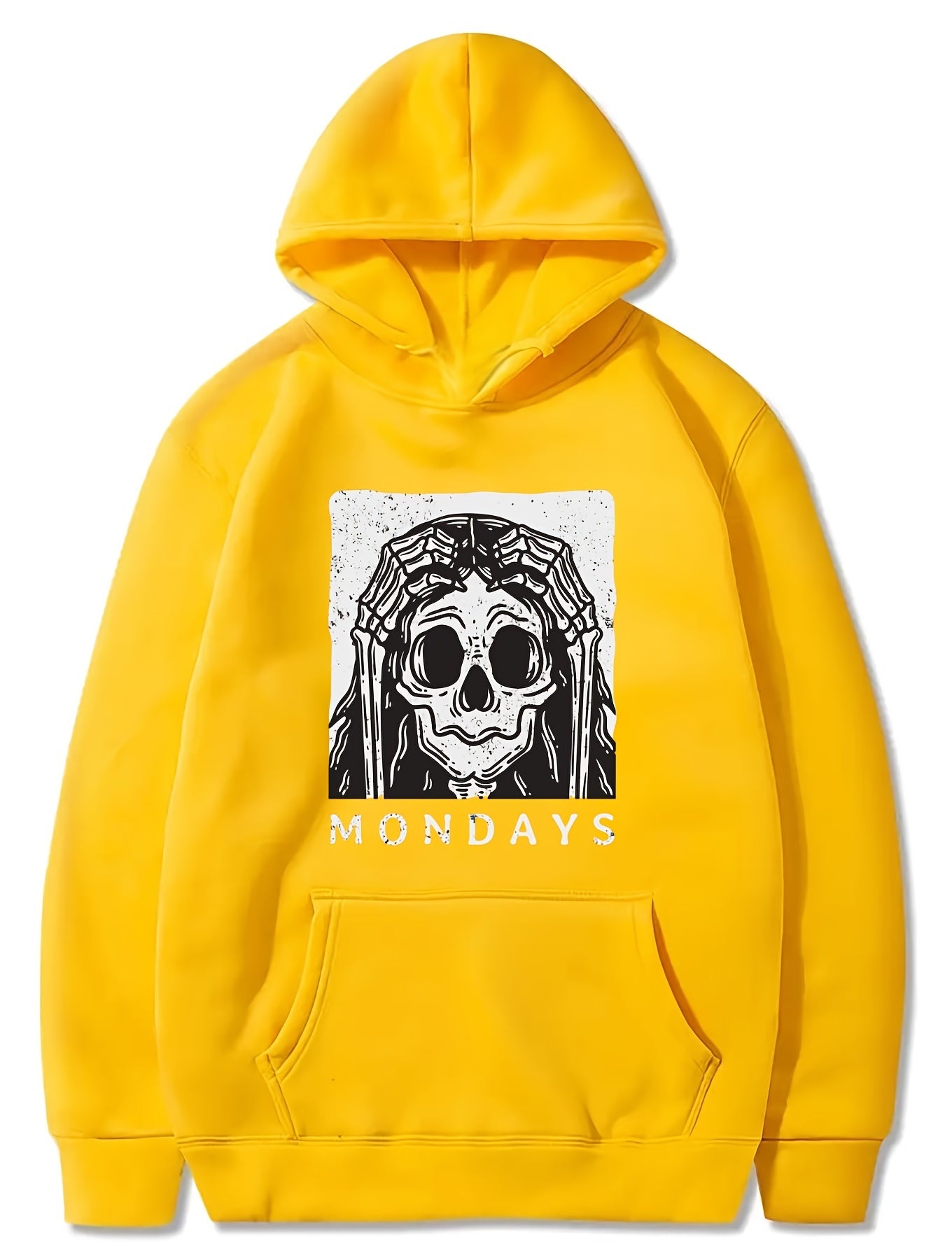 Monday Skull Pattern Smart Hoodie For Girls