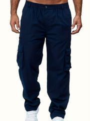 Men's Cargo Pants Loose Fit Straight Leg Pants With Pockets