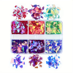 Holographic Nail Glitter Sequins for DIY or Salons