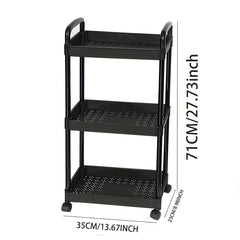 Kitchen Rack with Wheels 3-4 Layers Strong Load Capacity