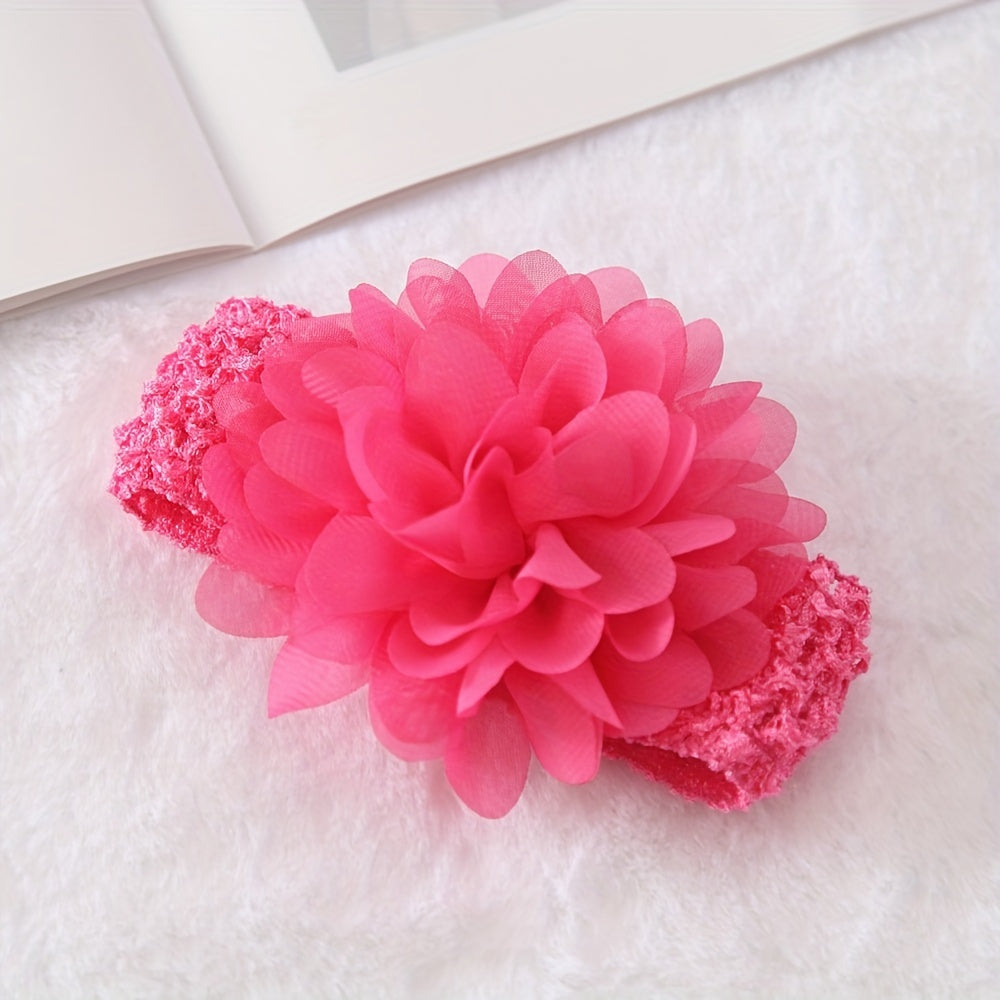 10pcs Baby Girls Chiffon Flowers Headband Hair Accessories