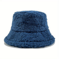 Vintage Bucket Hat Faux Fur Winter Warmer Fisherman Cap
