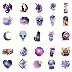 50pcs Cartoon Galaxy Series Phone Case Graffiti Sticker Waterproof DIY Creative