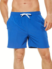 Men's Quick Dry Beach Shorts w/ Drawstring & Pockets
