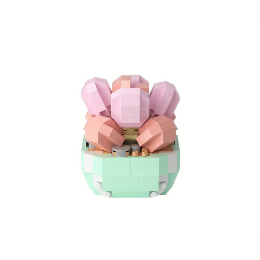 Succulent Cactus Building Blocks Bouquet Puzzle Toy
