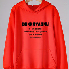 Girl Cartoon Alphabet Hoodie Sweatshirt for Outdoor Activities