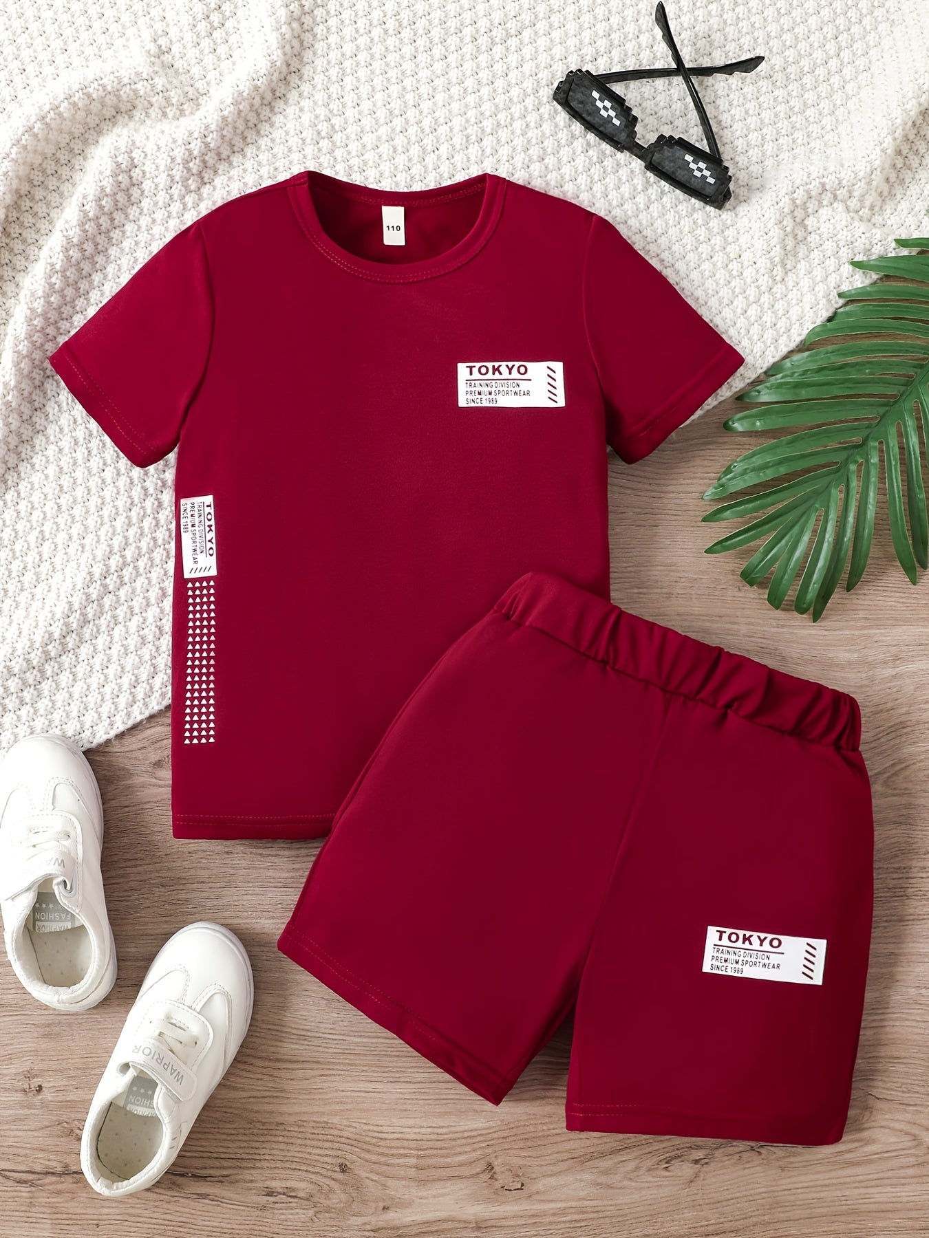 Boys Tokyo Outfit Shorts & T shirt Short Sleeves Crew Neck Casual Kids Clothes