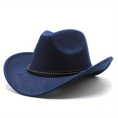 Men's Western Cowboy Hat Big Brim Jazz Top Hat