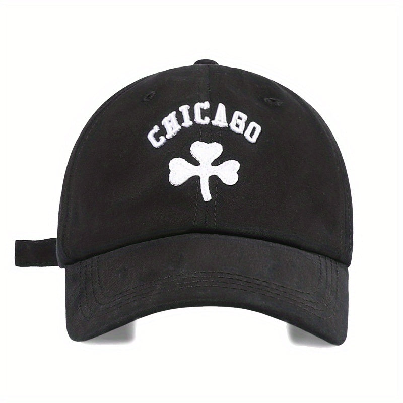 Lucky Clover Embroidered Baseball Cap Cotton Dad Hats