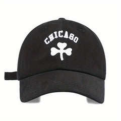Lucky Clover Embroidered Baseball Cap Cotton Dad Hats