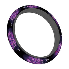 Stylish Purple Butterfly Steering Wheel Cover