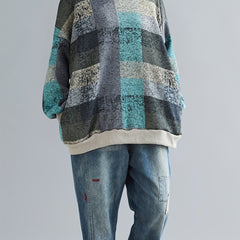Geometric Print Crew Neck Sweatshirt Women's Clothing