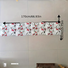 Polyester Snowman Table Runner Merry Christmas Embroidered Print
