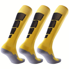 3 Pairs One Size Soccer Socks Non slip Wear resistant Breathable Stockings