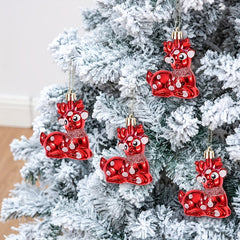 Red Deer Christmas Tree Decoration Set