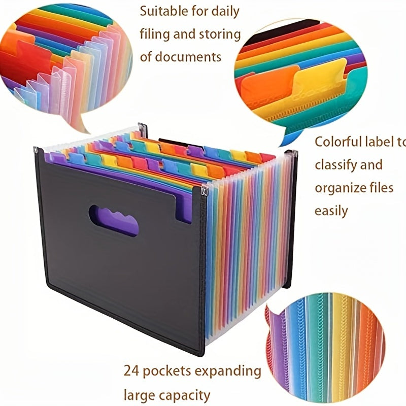 Accordion File Box Receipt Organizer A-Z Extended File Folder