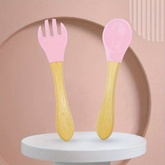 Safe Silicone Baby Fork Spoon Set
