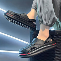 Men's Platform Clogs Closed Toe Sandals Soft Sole Walking Shoes