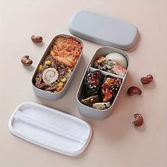 Solid Lunch Box With Chopsticks Suitable For Office Travel Camping