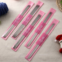 Stainless Steel Double Pointed Needle Gauge Measuring Tool Short Needle Kit