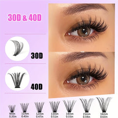 280Pcs DIY Eyelash Extension Set Curling False Eyelash Set 30D 40D 50D 9 16MM