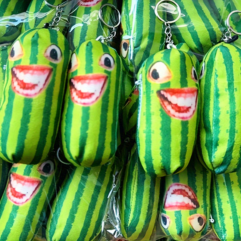 Watermelon Strip Sound Pendant Net Red Key Tricky Watermelon Head