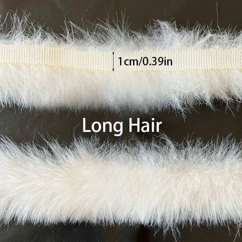 1pc Rex Rabbit Fur Strip Christmas Decoration Cape DIY Accessories