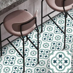 9pcs Moroccan Floor Tile Sticker PVC Waterproof Vinyl Matte for Living Room