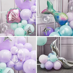 Mermaid Party Supplies Balloon Garland Kit - Purple Mermaid Tail Balloon Arch