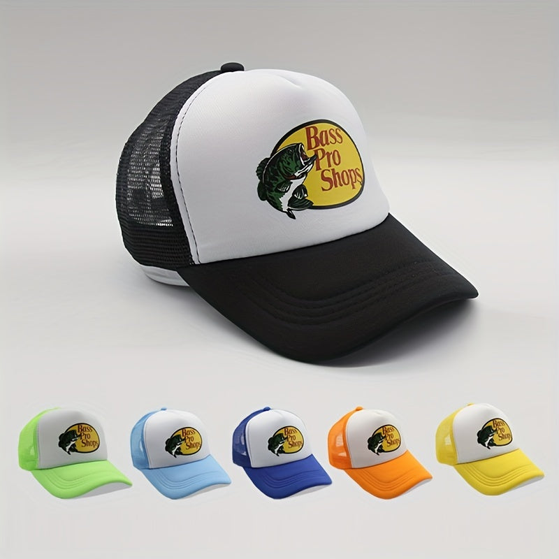 Hip Hop Fish Baseball Cap Mesh Trucker Hat Unisex Dad Hat