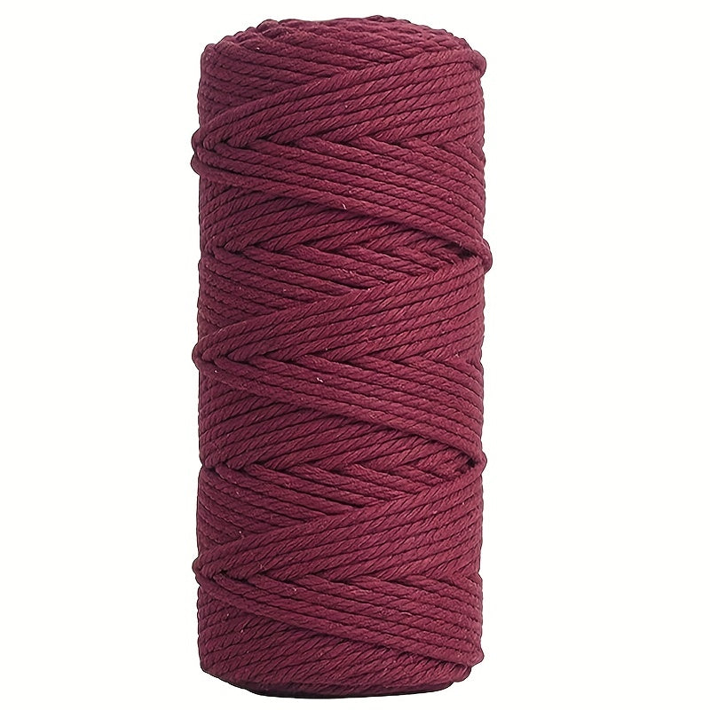 3mm 109 Yards Natural Macrame Cotton Cord Bohemia Macrame Rope For DIY Crafts