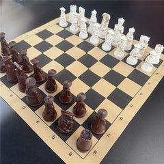 Antique Large Chess Set with Character Modeling Resin Pieces