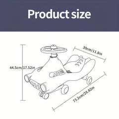 Kids Twisted Car with Music Light Silent Swing Car