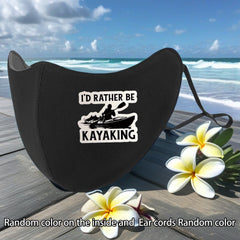 Plush Kayaking Mask 9136 I'D Rather Be Kayaking Print