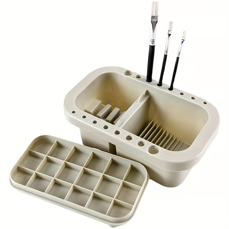 Multifunctional Paint Brush Holder with Palette - 7.62 cm - Art Supplies