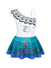 Toddler Girls Flowers One Piece Swimsuit Costumes