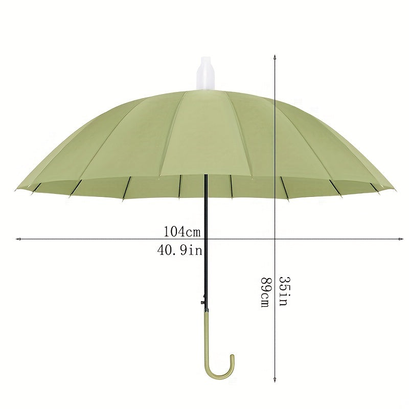 Women's Colorful Long Handle Umbrella with Case