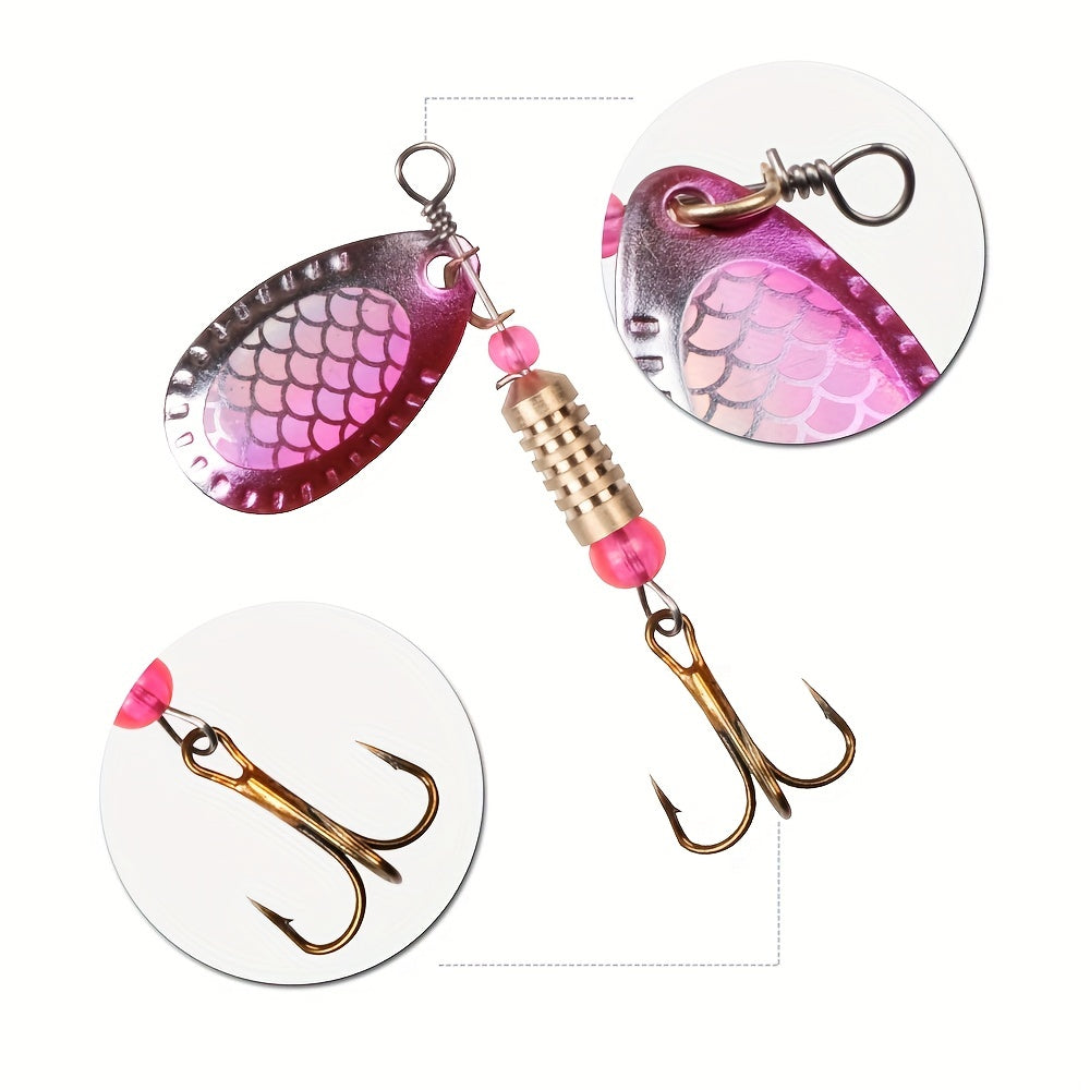 16pcs Metal Spinner Bait Fishing Lures for Freshwater and Saltwater Fishing
