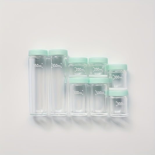 8pcs Mini Sealed Jar Doll House Kitchen Ornaments