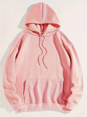 Women's Casual Solid Long Sleeve Pullover Hoodie Sweatshirt