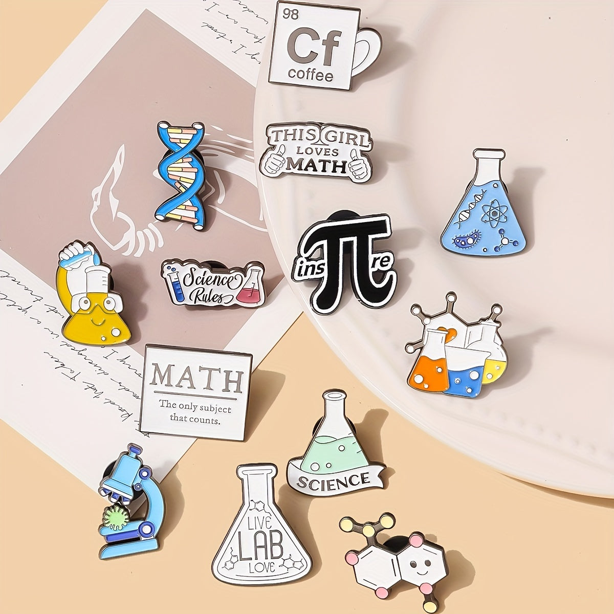 Chemistry Lab Element Brooch Pin