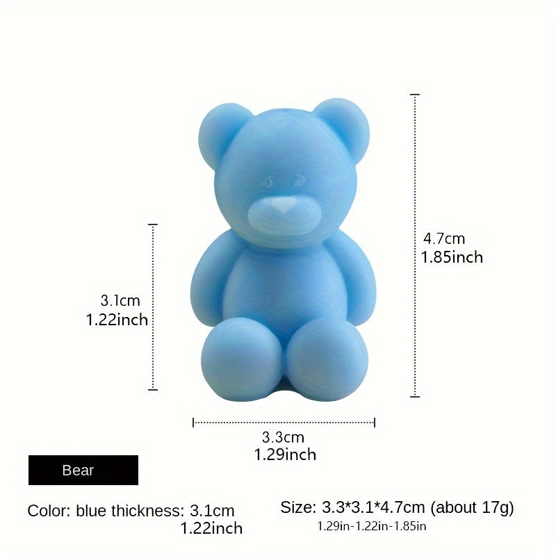 4pcs Mini Bear Scented Candle for Wedding Christmas Gift