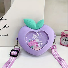 Novelty Peach Shape Crossbody Bag Coin Purse