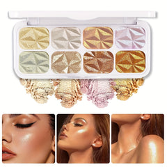 8 Colors Eyeshadow Palette High Gloss Set Gradient Pearly Eye Makeup